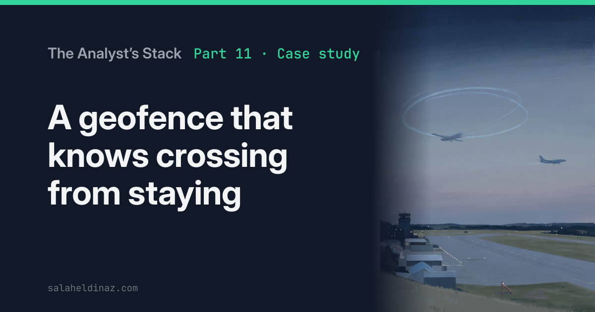 AI-generated illustration: A small airfield at dusk seen from a low hill, one plain unmarked plane circling in a slow holding pattern above the field with a faint looping trail of light, another plain plane flying straight across the sky and away.